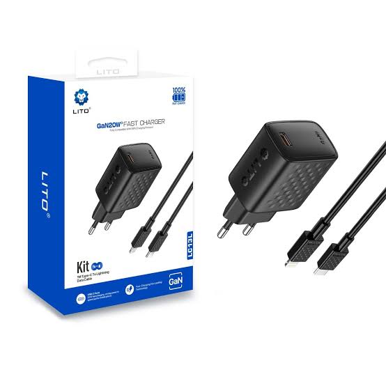 Picture of LITO GaN20W fast charger kit 1M Type-C to Type-C Data cable